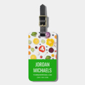 Obst und Gemüse | Name hinzufügen Gepäckanhänger (Vorderseite vertikal)