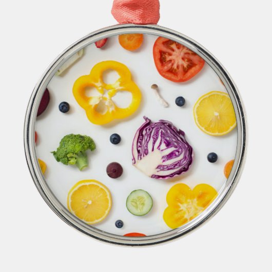 Obst und Gemüse Ornament Aus Metall (Vorne)