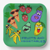 OBST UND GEMÜSE PAPPTELLER (Vorderseite)