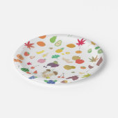 Obst und Gemüse Pappteller (Schrägansicht)