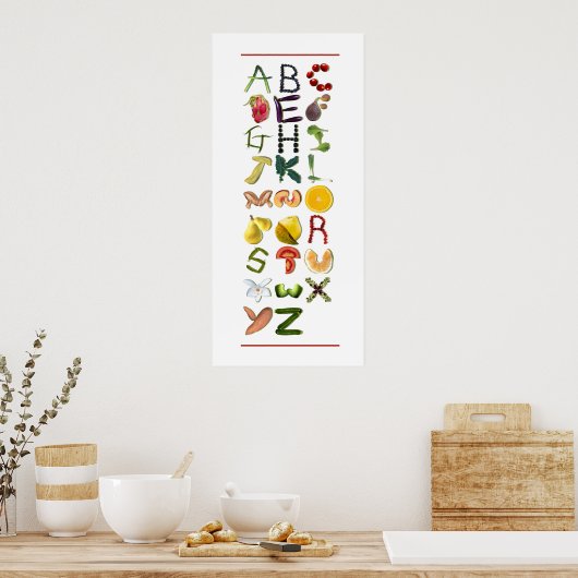 Obst und Gemüse Poster (Küche)