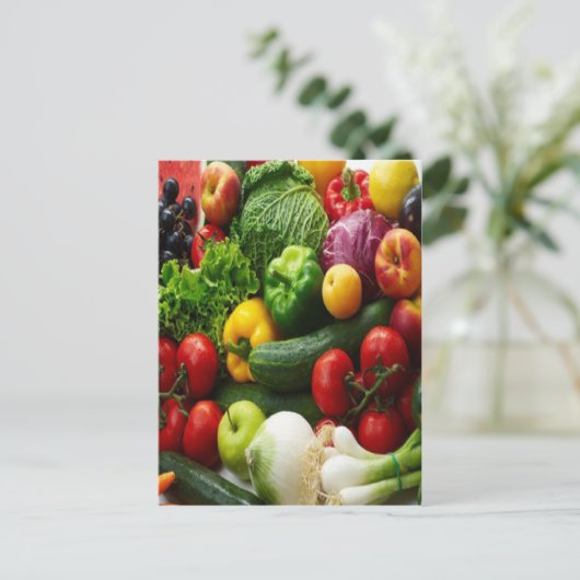 OBST UND GEMÜSE POSTKARTE (Stehend Vorderseite)