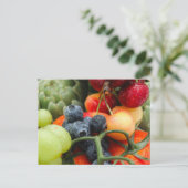 Obst und Gemüse Postkarte (Stehend Vorderseite)
