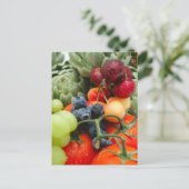 Obst und Gemüse Postkarte (Stehend Vorderseite)