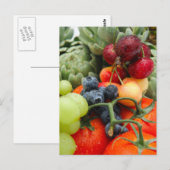 Obst und Gemüse Postkarte (Vorne/Hinten)