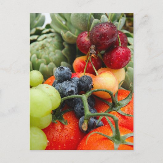 Obst und Gemüse Postkarte (Vorderseite)