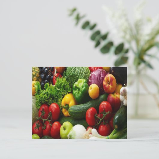 OBST UND GEMÜSE POSTKARTE (Stehend Vorderseite)