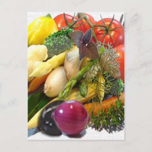 OBST UND GEMÜSE POSTKARTE (Vorderseite)