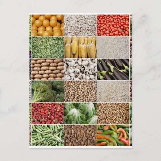 Obst und Gemüse Postkarte (Vorderseite)
