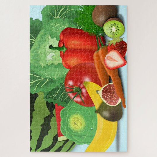 Obst und Gemüse - Puzzle (Vertikal)
