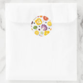 Obst und Gemüse Runder Aufkleber (Tasche)