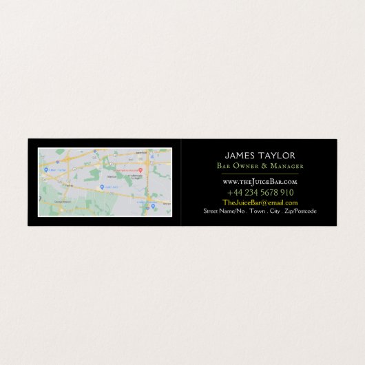 Obst und Gemüse, Saft, Bar, im Einzelnen Visitenkarten (Innenseite Aufgefaltet)