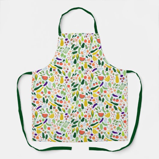 Obst und Gemüse Spaß einzigartig Gesunder Koch Schürze (Vorderseite)