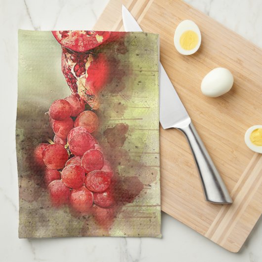 Obst und Gemüse - Stillleben Geschirrtuch (Viertel Falte)