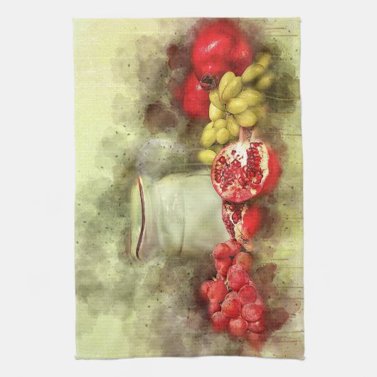 Obst und Gemüse - Stillleben Geschirrtuch (Vertikal)