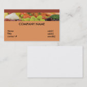 Obst- und Gemüse Streifen Visitenkarte (Vorne/Hinten)