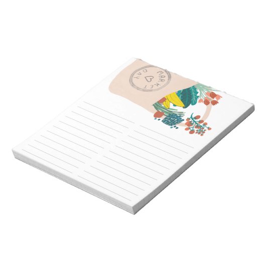 Obst und Gemüse Tasche Lebensmittelgeschäft Notizblock (Rotiert)