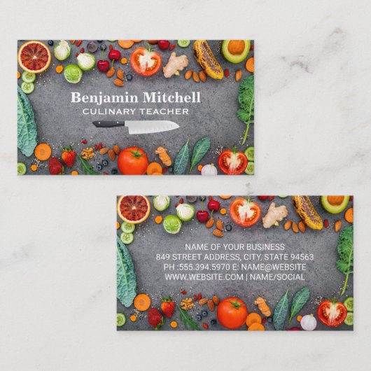 Obst und Gemüse Visitenkarte (Vorne/Hinten)