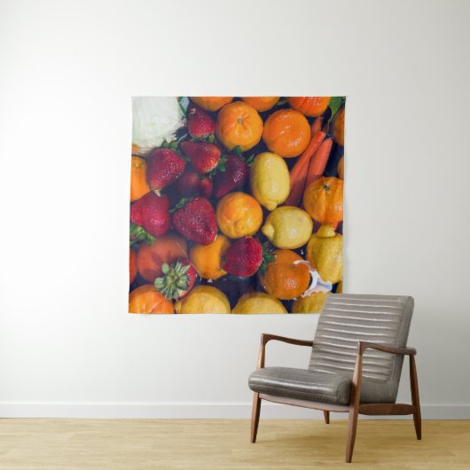 Obst und Gemüse Wandteppich (Beispiel (Horizontal))