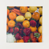 Obst und Gemüse Wandteppich (Vorderseite)