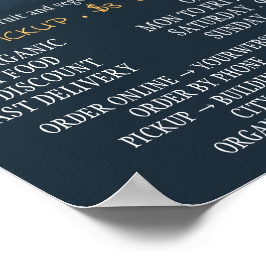 Obst und Gemüse, Werbung für Lebensmittelgroßhändl Poster (Ecke)