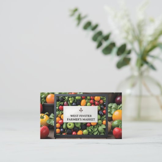 Obst- und Gemüsebauernmarkt CSA Visitenkarte (Stehend Vorderseite)