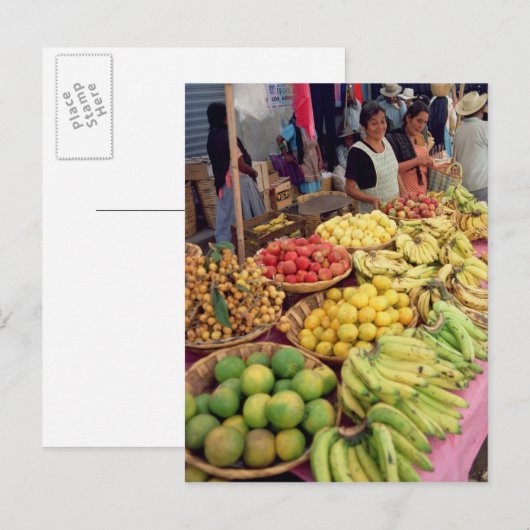 Obst- und Gemüsehalle Postkarte (Vorne/Hinten)