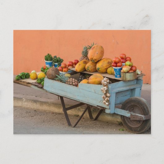 Obst- und Gemüsekarren, Kuba Postkarte (Vorderseite)