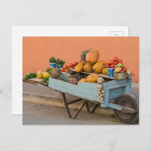 Obst- und Gemüsekarte, Kuba Postkarte (Vorne/Hinten)