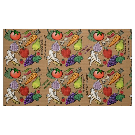 Obst- und Gemüseliebhaber Stoff (Fat Quarter (45,7 x 55,9 cm))
