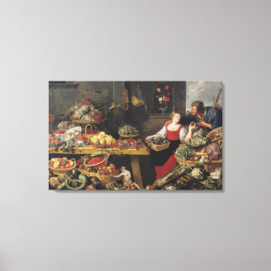 Obst- und GemüseMarkt Leinwanddruck