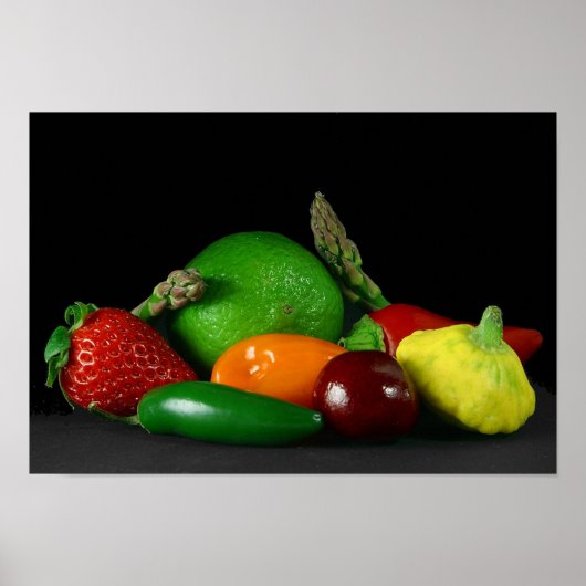 Obst- und Gemüseposter AB 14.95 Uhr Poster (Vorne)