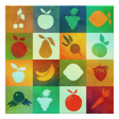 Obst- und Gemüseposter Poster (Vorderseite)