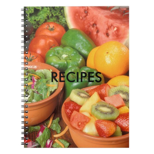 Obst- und GemüseRezepte Notizblock (Vorderseite)