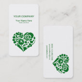Obst- und Gemüseveganes Herz-Geschäft Visitenkarte (Vorne/Hinten)