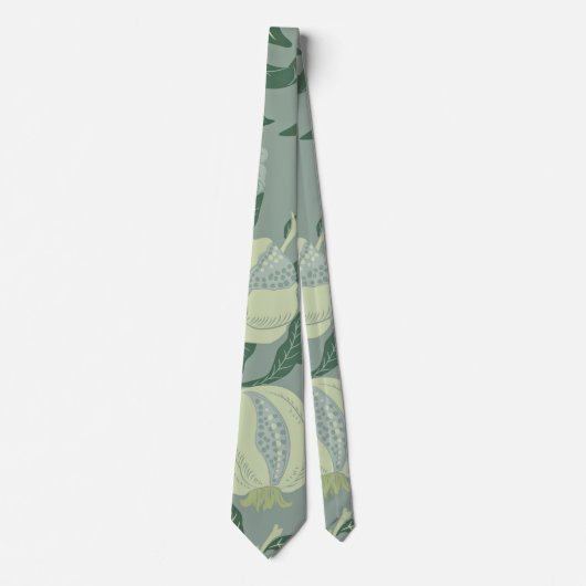 Obst und Granatapfel, in Grüntönen Krawatte (Vorderseite)