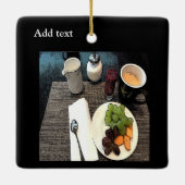 Obst und Kaffee Keramikornament (Rückseite)