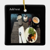 Obst und Kaffee Keramikornament (Vorderseite)