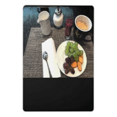 Obst und Kaffee Mini Klemmbrett (Rückseite)
