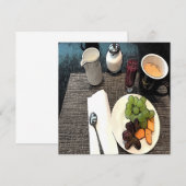 Obst und Kaffee Mitteilungskarte (Vorne/Hinten)