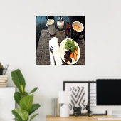 Obst und Kaffee Poster (Heimbüro)
