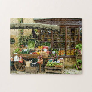 Obst und Veg farbenfrohe englische Village Store Puzzle