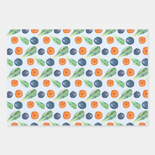 Obst- und Veggie-Verpackungspapier Geschenkpapier Set (Vorderseite 3)