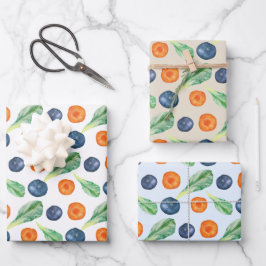 Obst- und Veggie-Verpackungspapier Geschenkpapier Set