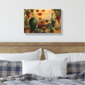 Obst und Wein mit Herbstblüten Leinwanddruck (Insitu (Schlafzimmer))
