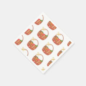 Obst- und Weinkorbbogen niedlich Serviette (Ecke)