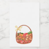 Obst- und Weinkorbbogen niedlich Weinetikett (Einzelnes Label)