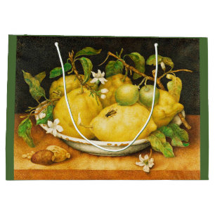 OBST UND WEISSE BLUME DER SAISON GROßE GESCHENKTÜTE