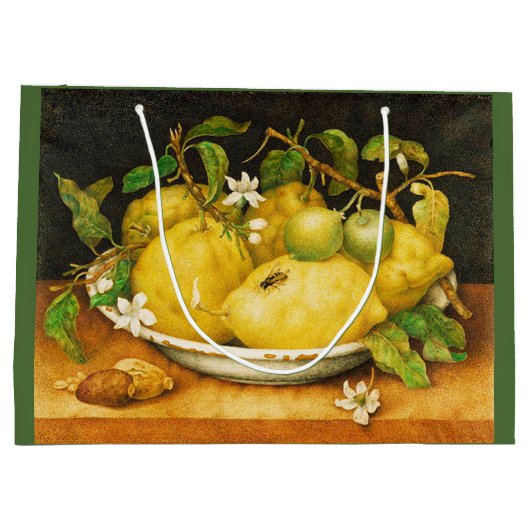 OBST UND WEISSE BLUME DER SAISON GROßE GESCHENKTÜTE (Rückseite)