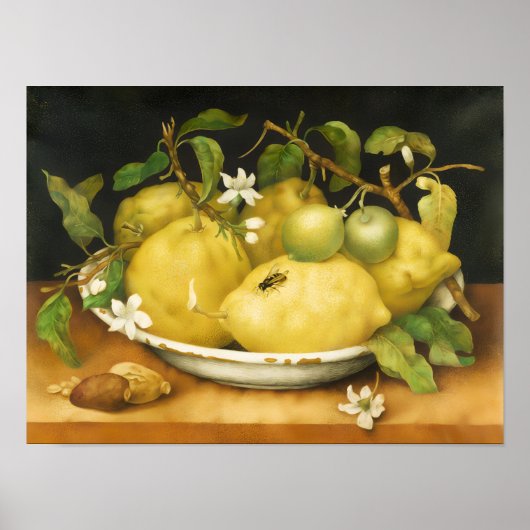 OBST UND WEISSE BLUME DER SAISON POSTER (Vorne)